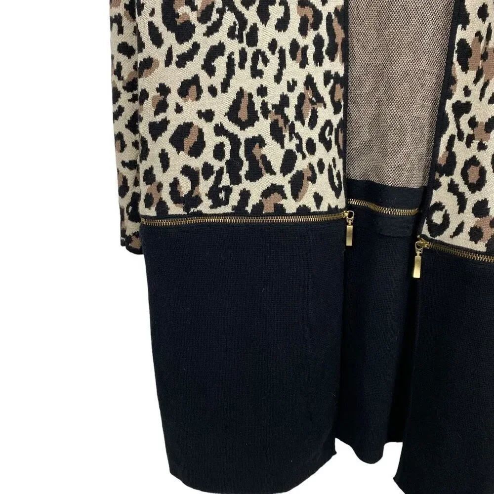Chico's Convertible Leopard-Print Cardigan size Large - Picture 5 of 10